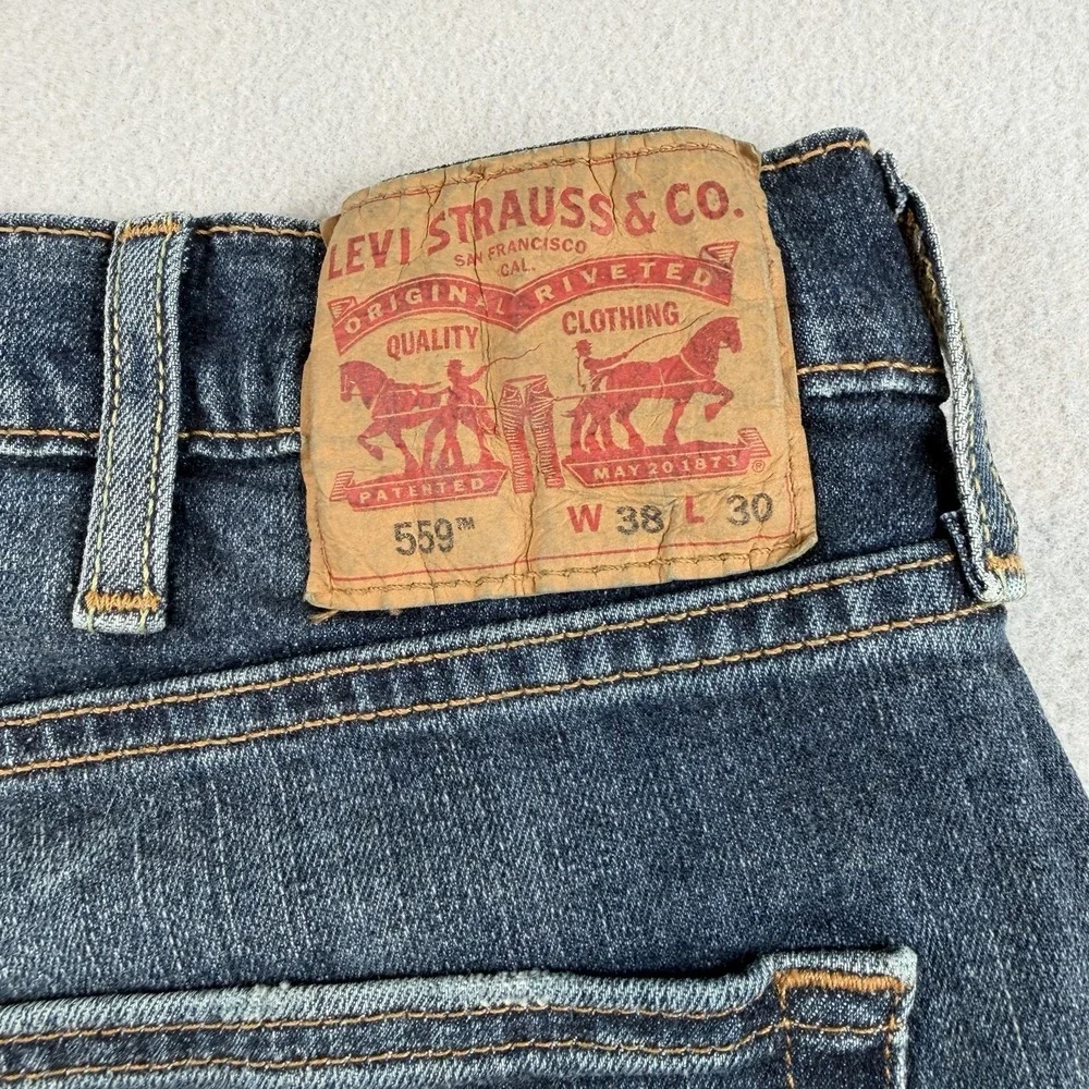 Levi's 559 Jeans‎ Men's 38x30 Blue Relaxed Straight Denim Classic Fit